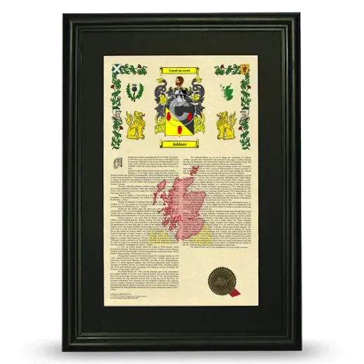 Addare Deluxe Armorial Framed - Black