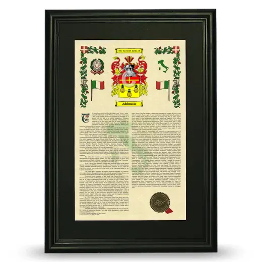 Addonisio Deluxe Armorial Framed - Black