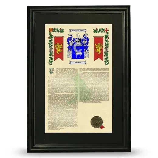 Adown Deluxe Armorial Framed - Black