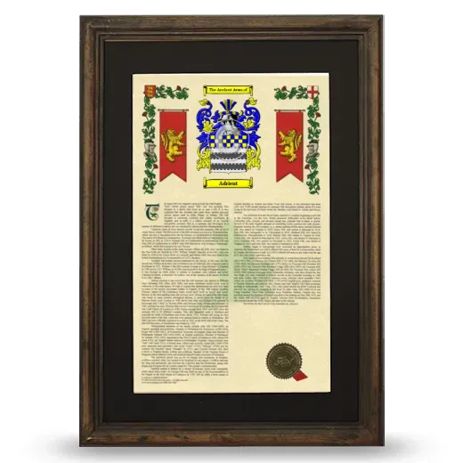 Adrient Deluxe Armorial Framed - Brown