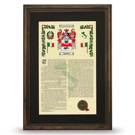 Agostino Deluxe Armorial Framed - Brown