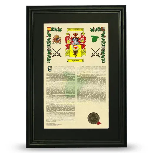 Agueras Deluxe Armorial Framed - Black