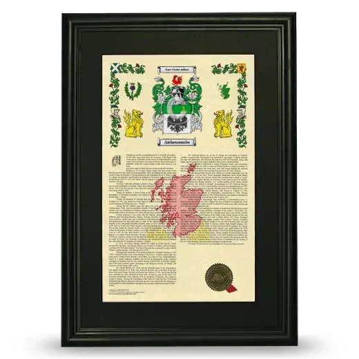 Aichesoombe Deluxe Armorial Framed - Black