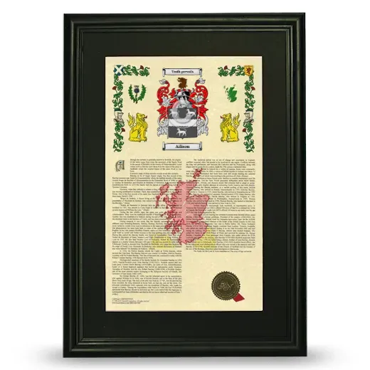 Ailison Deluxe Armorial Framed - Black