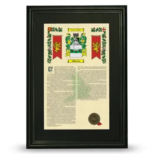 Aillansom Deluxe Armorial Framed - Black