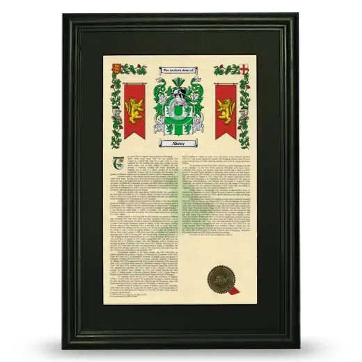 Akeny Deluxe Armorial Framed - Black