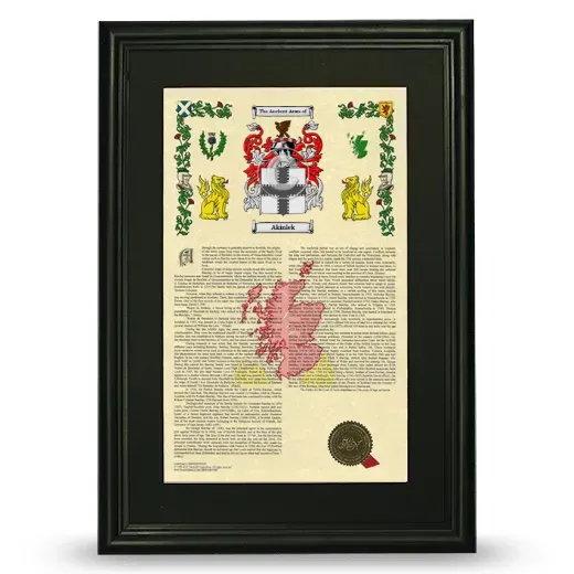 Akinlek Deluxe Armorial Framed - Black