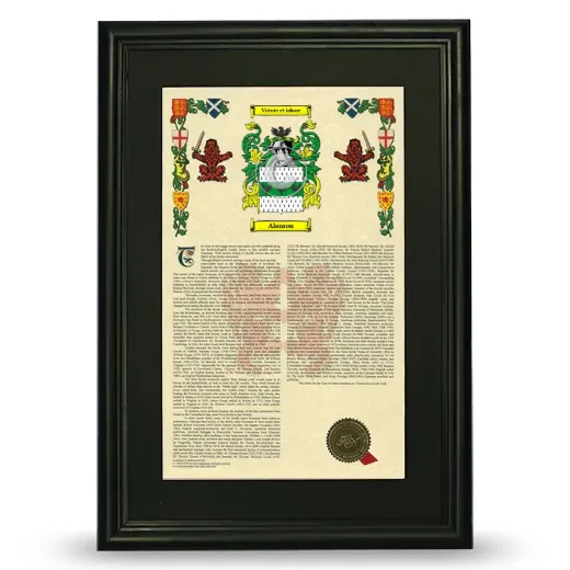 Alanson Deluxe Armorial Framed - Black