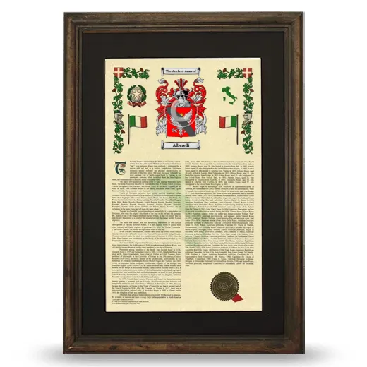 Alberelli Deluxe Armorial Framed - Brown