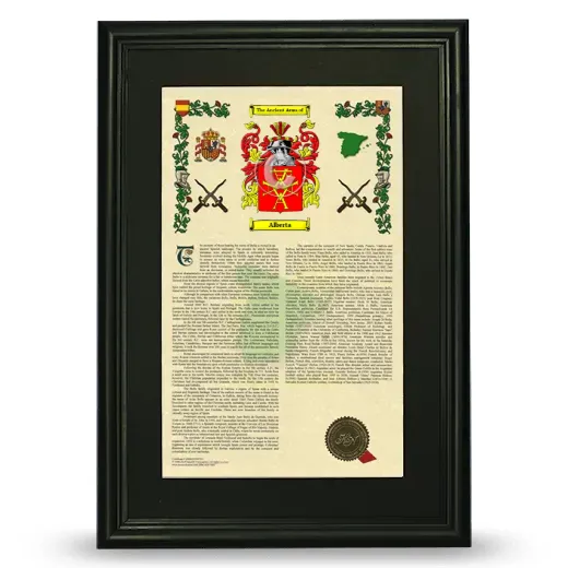 Alberta Deluxe Armorial Framed - Black