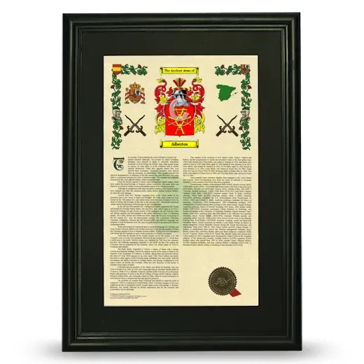 Albertos Deluxe Armorial Framed - Black