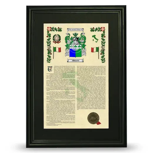 Albinetti Deluxe Armorial Framed - Black