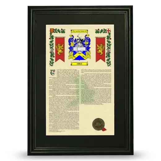 Aldich Deluxe Armorial Framed - Black