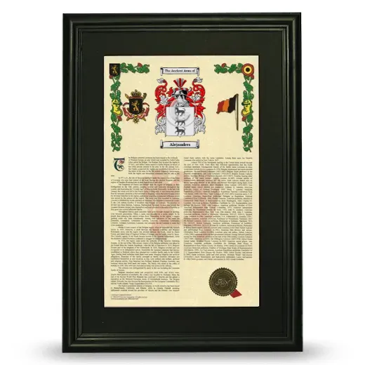 Alejandres Deluxe Armorial Framed - Black