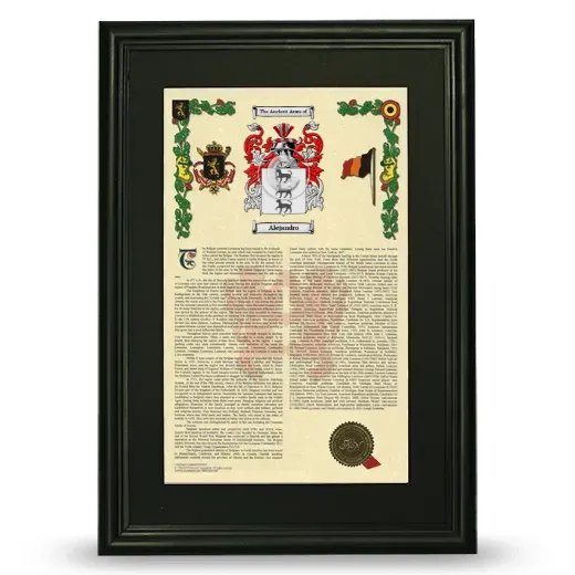 Alejandro Deluxe Armorial Framed - Black