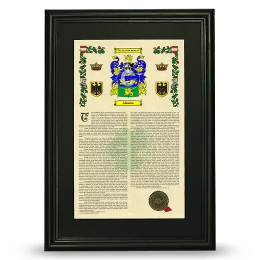 Alemán Deluxe Armorial Framed - Black