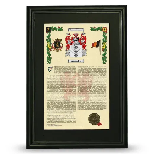 Alessandro Deluxe Armorial Framed - Black