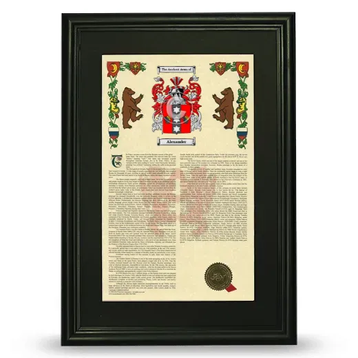 Alexander Deluxe Armorial Framed - Black