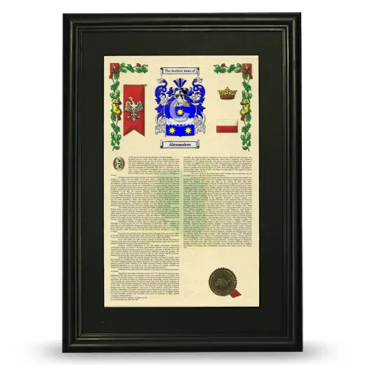 Alexandres Deluxe Armorial Framed - Black