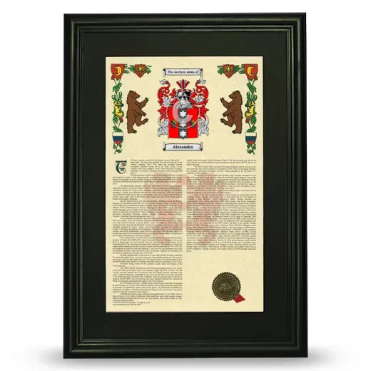Alexandro Deluxe Armorial Framed - Black
