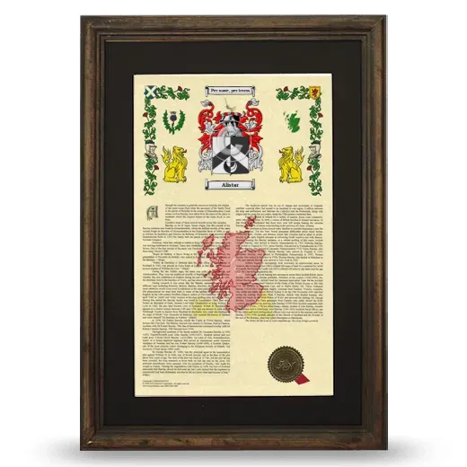 Alistar Deluxe Armorial Framed - Brown
