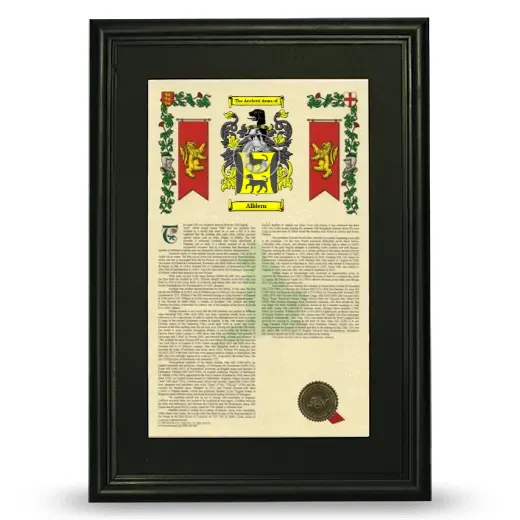 Alldern Deluxe Armorial Framed - Black