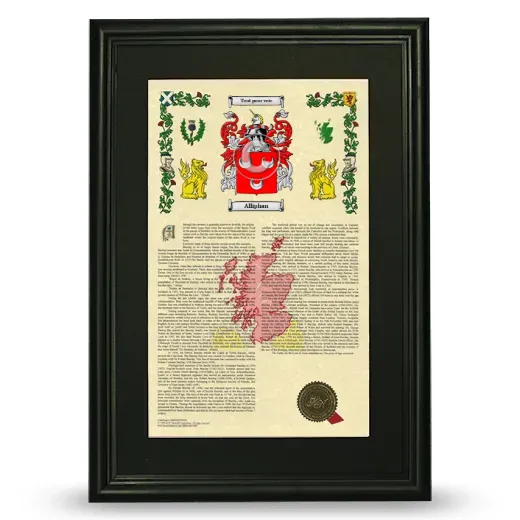 Alliphan Deluxe Armorial Framed - Black