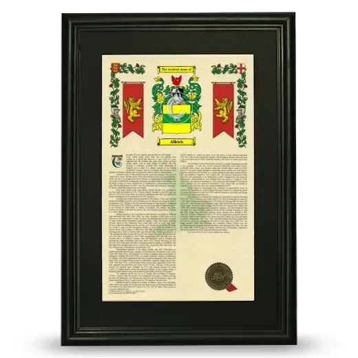 Allrich Deluxe Armorial Framed - Black