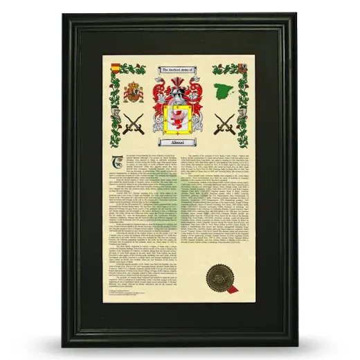 Alonzi Deluxe Armorial Framed - Black