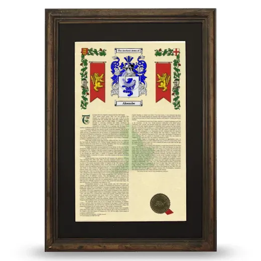 Aloombe Deluxe Armorial Framed - Brown