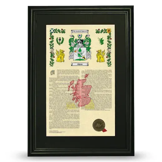 Alpan Deluxe Armorial Framed - Black