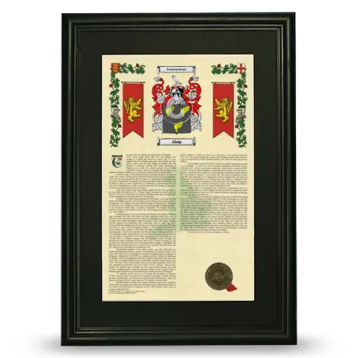 Alsip Deluxe Armorial Framed - Black