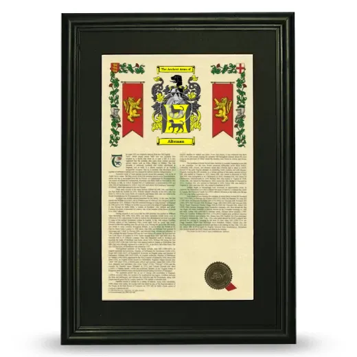 Alteman Deluxe Armorial Framed - Black