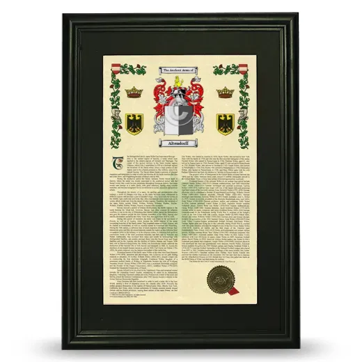 Altendorff Deluxe Armorial Framed - Black