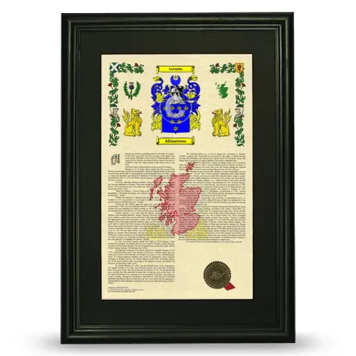Altinstown Deluxe Armorial Framed - Black