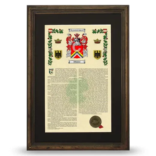 Altmans Deluxe Armorial Framed - Brown
