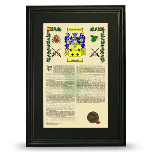 Alvarado Deluxe Armorial Framed - Black