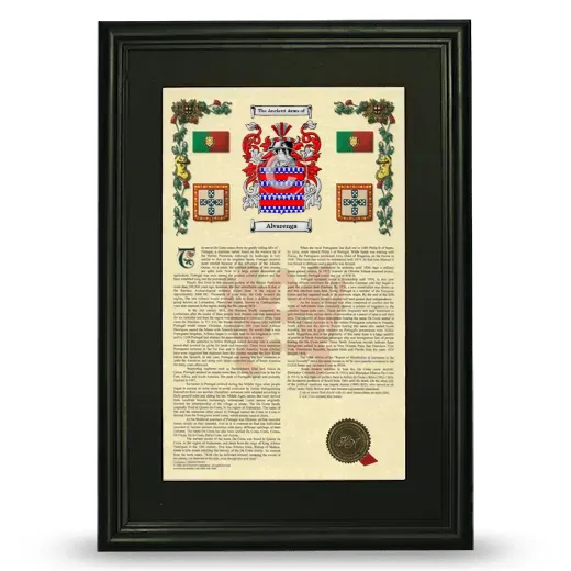 Alvarenga Deluxe Armorial Framed - Black