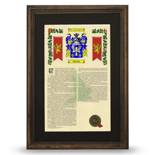 Alverson Deluxe Armorial Framed - Brown