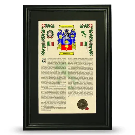 Ambrogini Deluxe Armorial Framed - Black