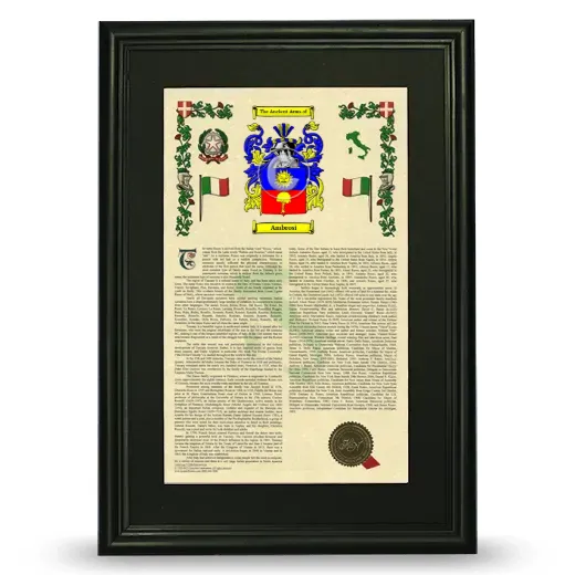 Ambrosi Deluxe Armorial Framed - Black