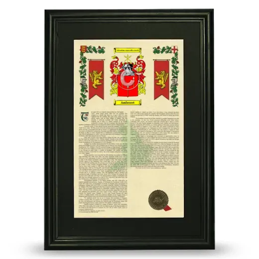 Amhearst Deluxe Armorial Framed - Black