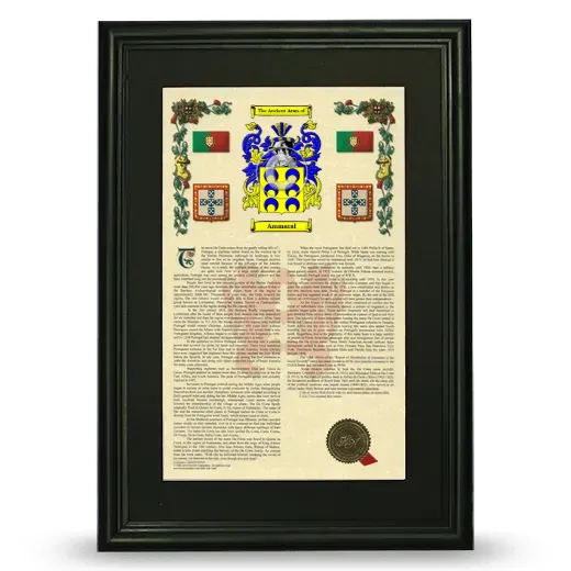 Ammaral Deluxe Armorial Framed - Black
