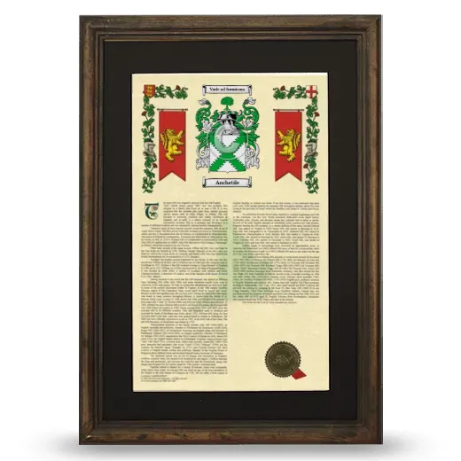 Anchetile Deluxe Armorial Framed - Brown