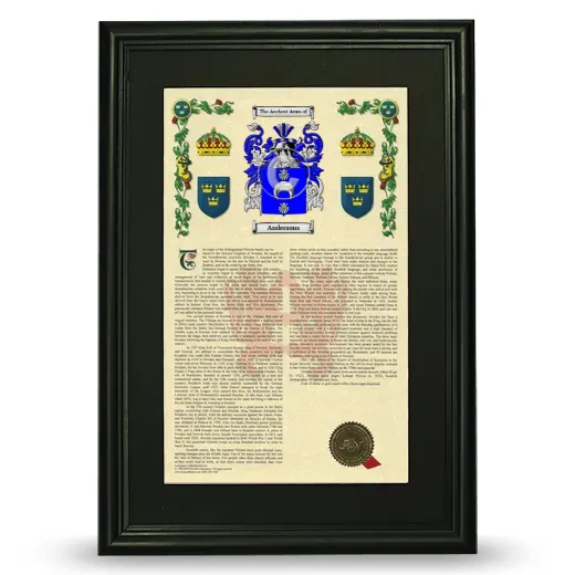 Andersons Deluxe Armorial Framed - Black