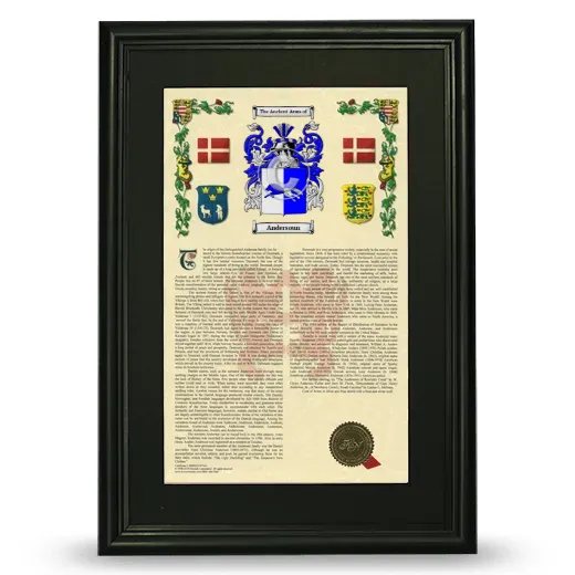 Andersoun Deluxe Armorial Framed - Black