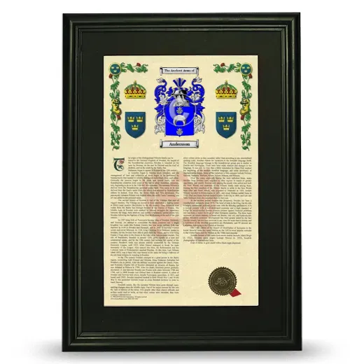 Andersson Deluxe Armorial Framed - Black