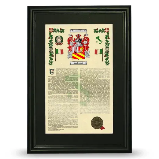 Andreacci Deluxe Armorial Framed - Black