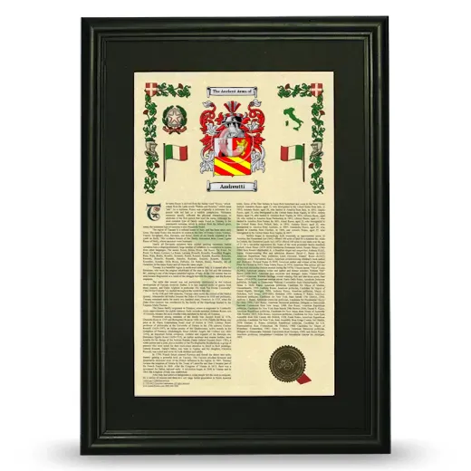 Andreutti Deluxe Armorial Framed - Black
