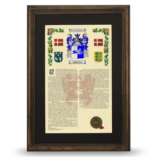 Andrewson Deluxe Armorial Framed - Brown